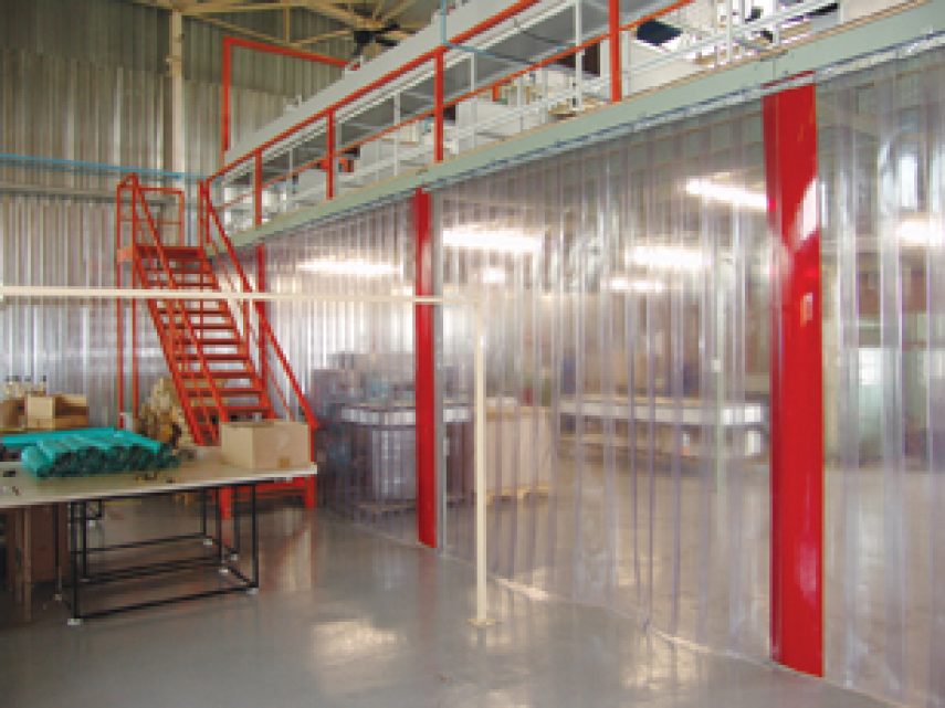 Strip curtains minimise dust in production, packaging facilities