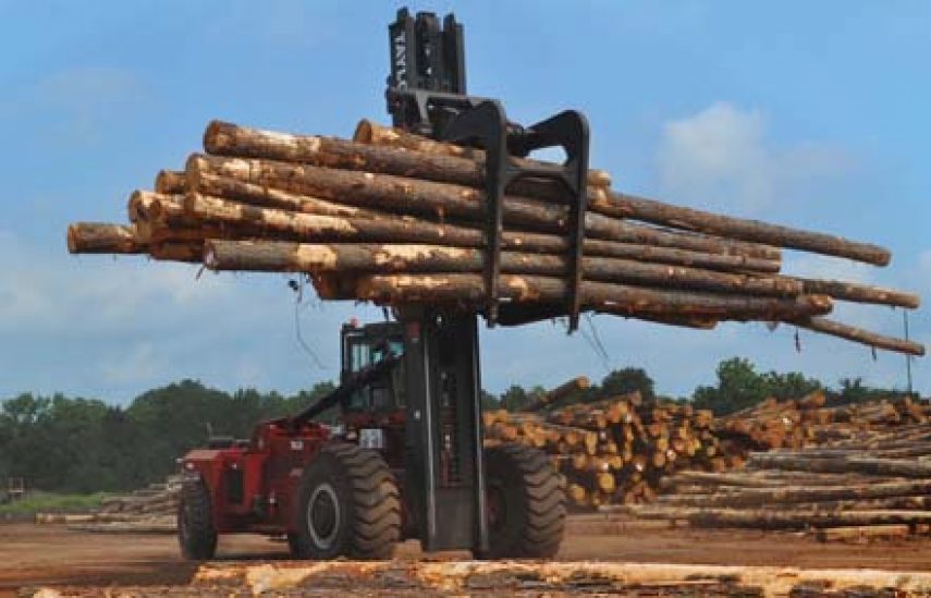 Robust log stacker ‘Taylor-made’ for heavy loads